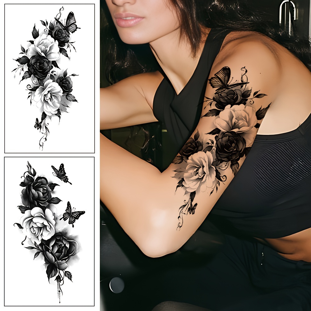 Image of 2sheets Waterproof Temporary Tattoo Stickers Body Art Fake Tattoos Arm Leg Shoulder Back Waist Women