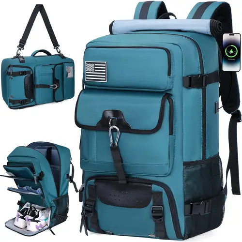 outdoor hiking backpack large capacity camping and sports bag with shoe compartment laptop sleeve and unisex design and travel great easter and valentines gift