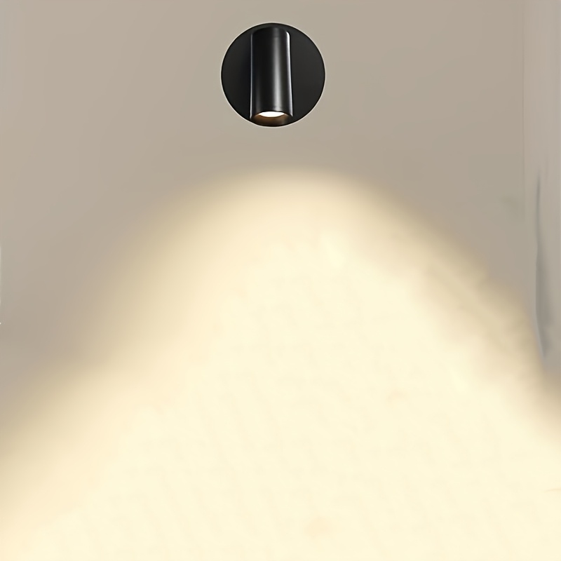 E-shop wiederaufladbarer magnetischer LED-Strahler für den Innenbereich, USB-aufladbar, dreifarbig dimmbar, 350° drehbar, batteriebetriebenes Licht,