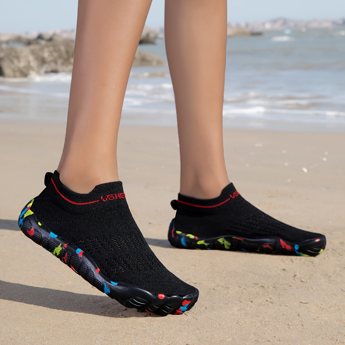 E-shop Schnelltrocknende Wasserschuhe für Paare, Outdoor-Watschuhe, Wander- Rafting-Antirutsch-Schuhe für Schnorcheln, Schwimmen Strand, Kletter-