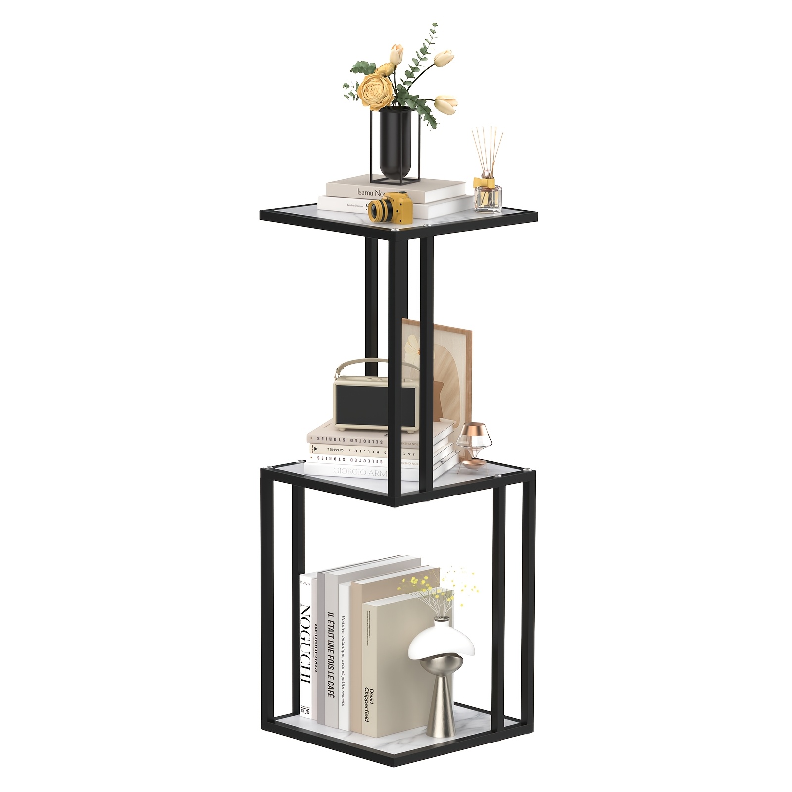3-tier Bathroom Shelf, Corner Shelving Unit, Multi-functional Corner Storage Rack, Living Room Storage Solution, Suitable For Living Rooms And Bedrooms, 30x30x83cm, Brown, Utility Racks, Shelves