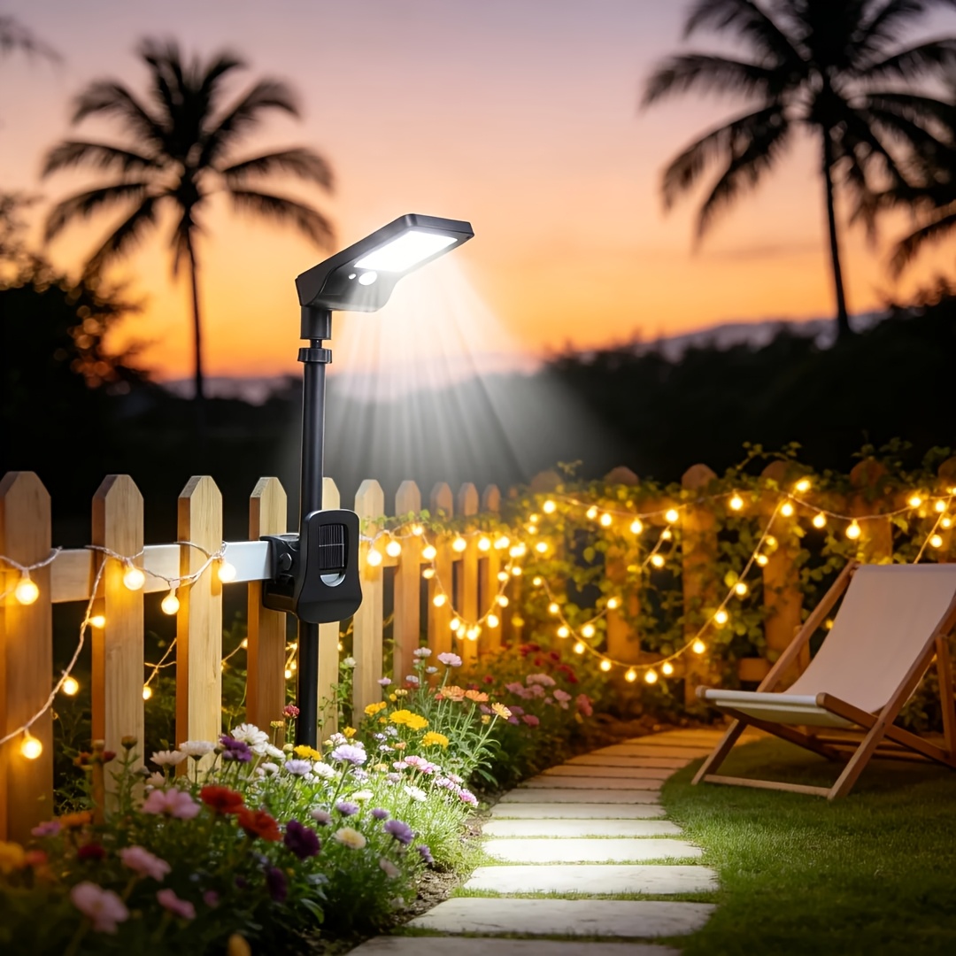 TEMU Ip44 On Outdoor Lights, Bright Solar Fence Lights, Solar Lights Clip On For Chain Link Fence, Garden, Deck, Gutter, Outdoor & Christmas Home