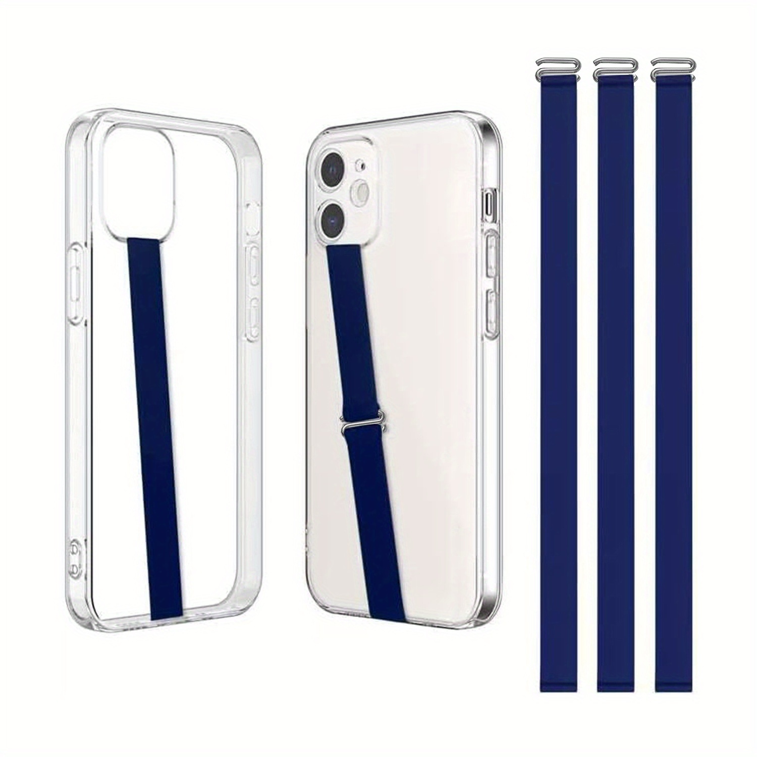 3pcs Silicone Phone Grip Holder Strap for Iphone 17/17 Pro/16/16 Pro And  Samsung Galaxy S25/S24/S23 - Anti-Slip Finger Loop for Case, Universal *  for Back of Cell Phones