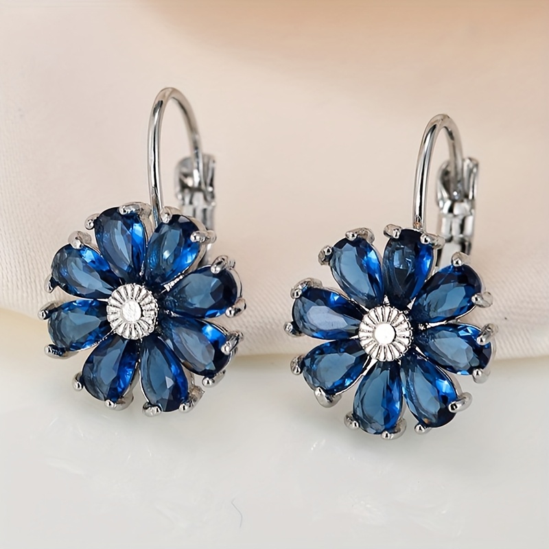 Image of 2pcs Colored Sunflower Ear Buckles Copper Electroplated True Golden Ear Buckles Versatile, Easy And Cute Earrings, Fashionable And Trendy Additions