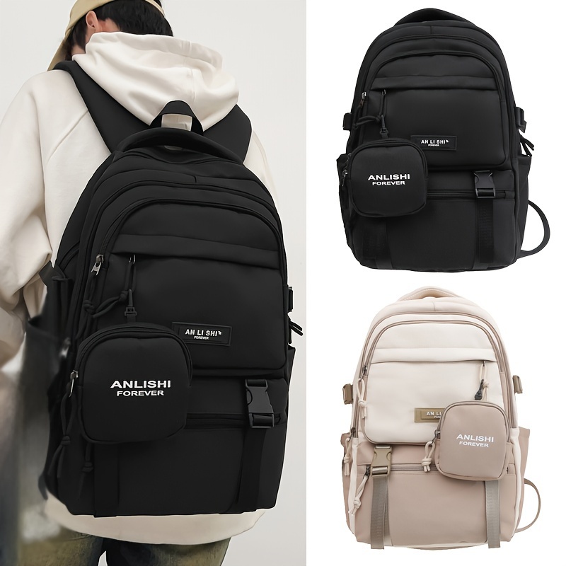 

Multi-pocket Portable Travel Backpack, Casual Waterproof Laptop Backpack, Large Capacity Backpack, High School And College Student Backpack, 46cm High, 31cm Long, 19cm Thick, Assorted Varieties Zipper