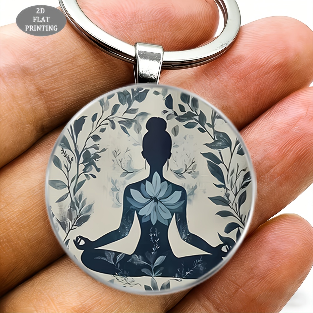 2D Flat Lotus Keychain Gift for Her/Him
