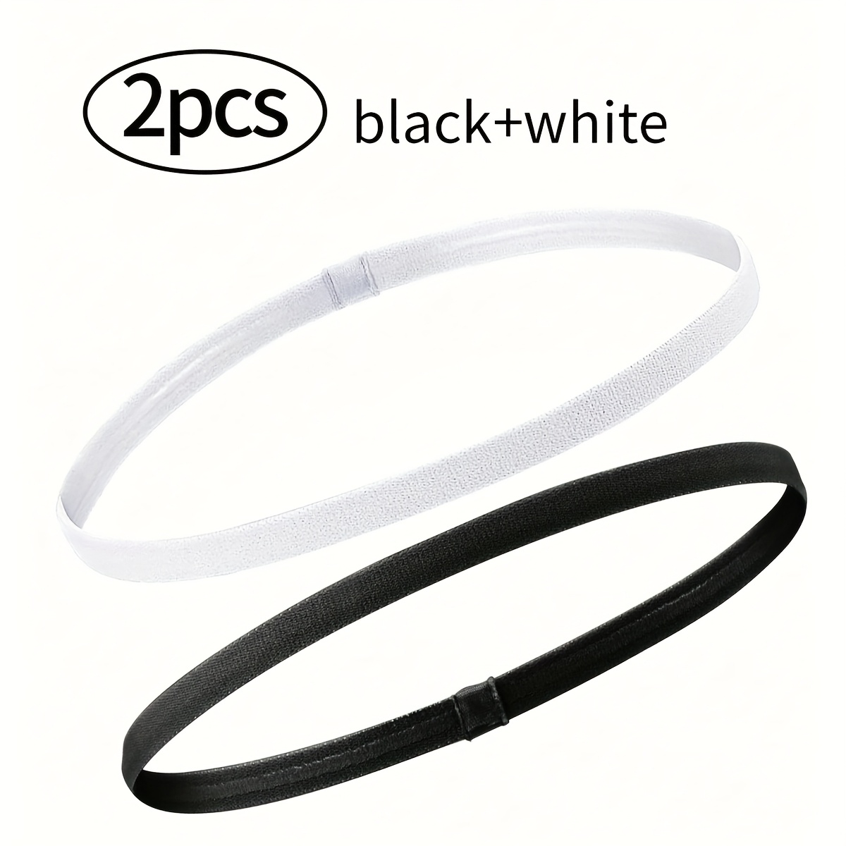 TEMU 2-pack Anti-slip Sweat-absorbing Sports Headbands - Quick-dry Headbands Suitable For Football, Gym, Running, Yoga, Training - Unisex,