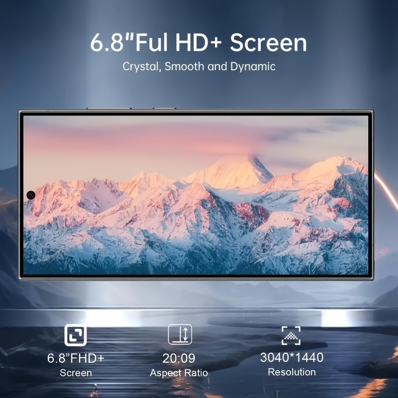2025 latest mobile phones unlocked mobile phone 5g mobile phone   13 smartphone 8gb 256  8   display 48mp 13mp camera 6800mah   built in pen gps details 1