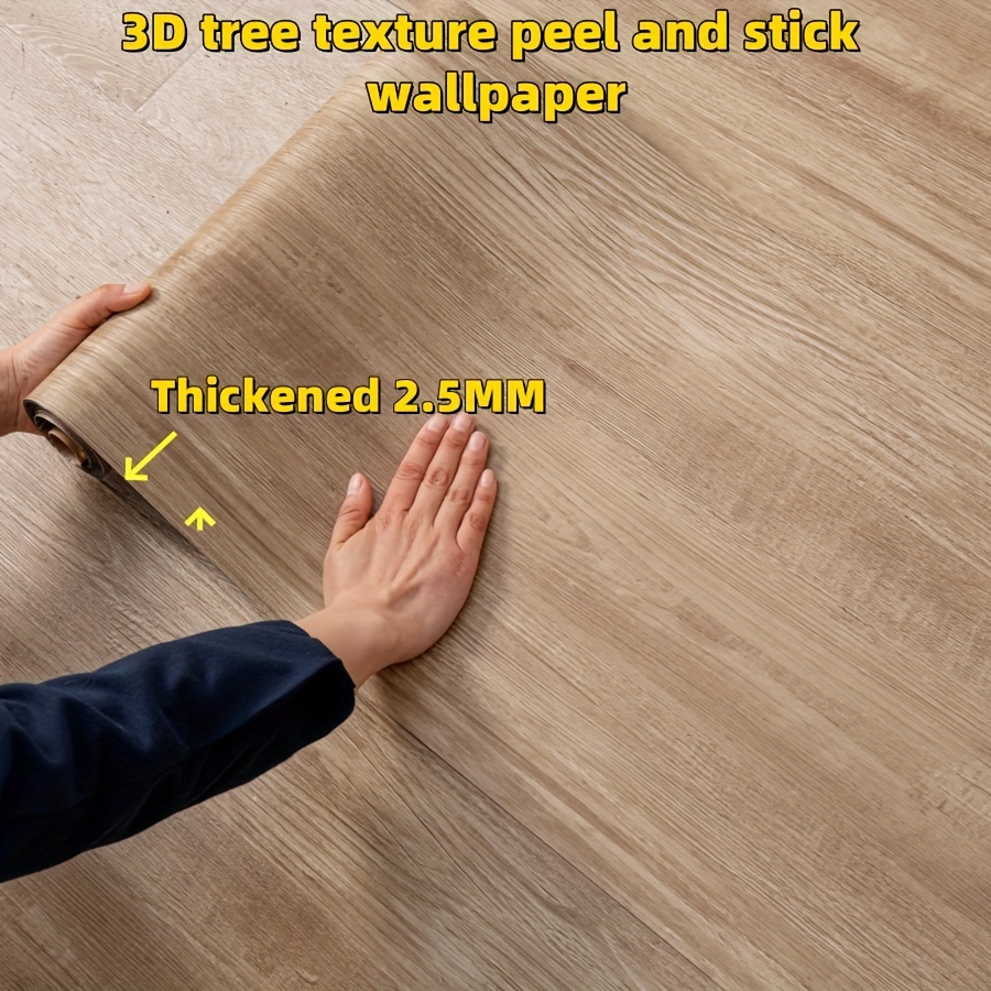 

1 Roll 3d Wood -adhesive , Peel And Diy , Oil- , Suitable For , , Bathroom, Dining , , Countertop