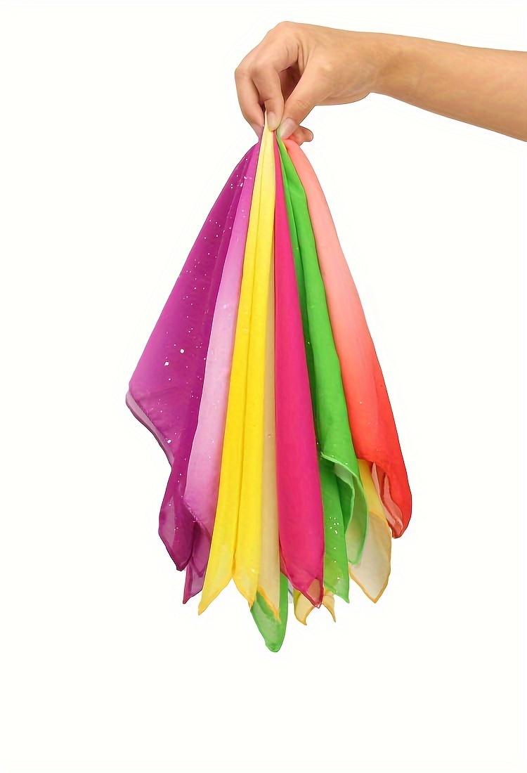 Square Juggling Silk Dance Scarves Performance Props - Temu