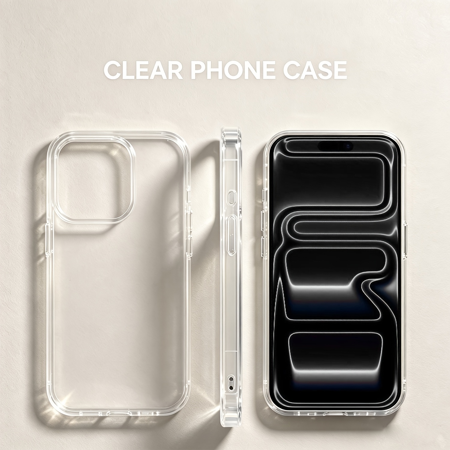 TEMU para Teléfono - Transparente Premium Anti-Golpes con Esquinas, Cubierta Diaria para Viajes para Iphone Pro Pro Max Serie Completa para Iphone 17