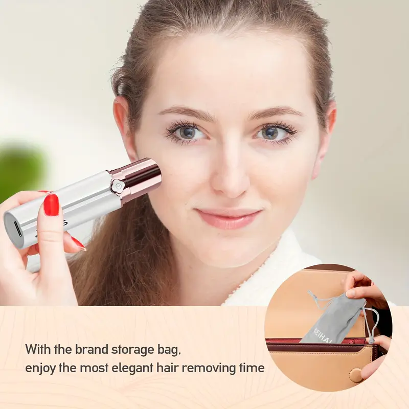 facial hair removal for women hair removal device 2025 rechargeable hair remover for women facial hair remover for face upper lip chin included 2 x replacement heads Product details 4