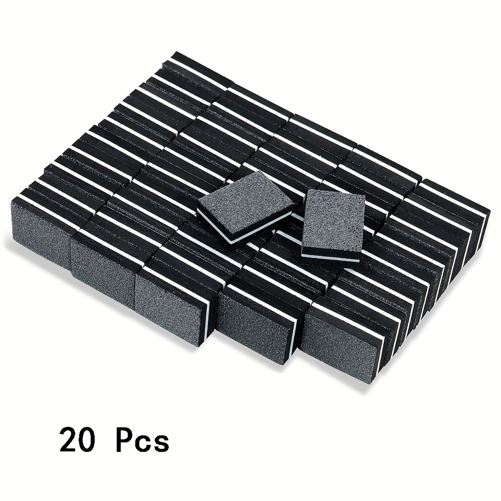 20pcs Double-Sided Nail Buffers, Mini Nail Files for Home & Salon Use