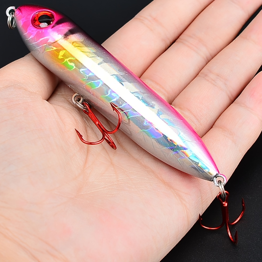 TEMU 1pc Pencil Fishing Lure, Plastic , 3.94inch/0.45oz, Outdoor Fishing Equipment
