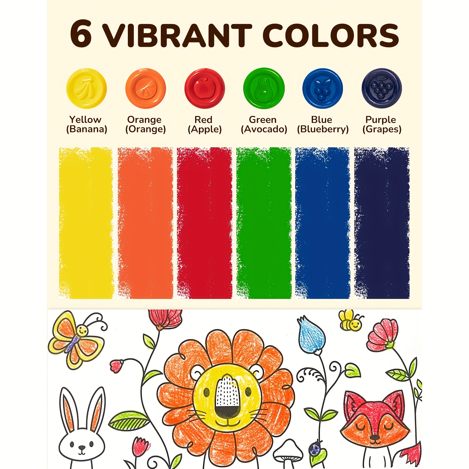 TEMU Colorful Egg Crayons, Palm Non Toxic Jumbo Washable Crayons, , Art Supplies And Perfect Easter Gifts