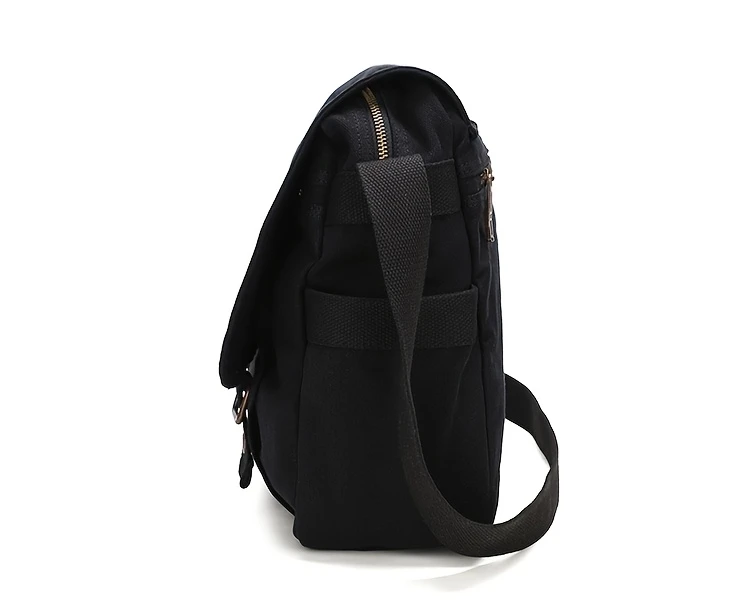 1pc vintage canvas shoulder bag 1pc vintage inspired canvas messenger bag for men and women adjustable strap daily shoulder bag crossbody satchel details 3