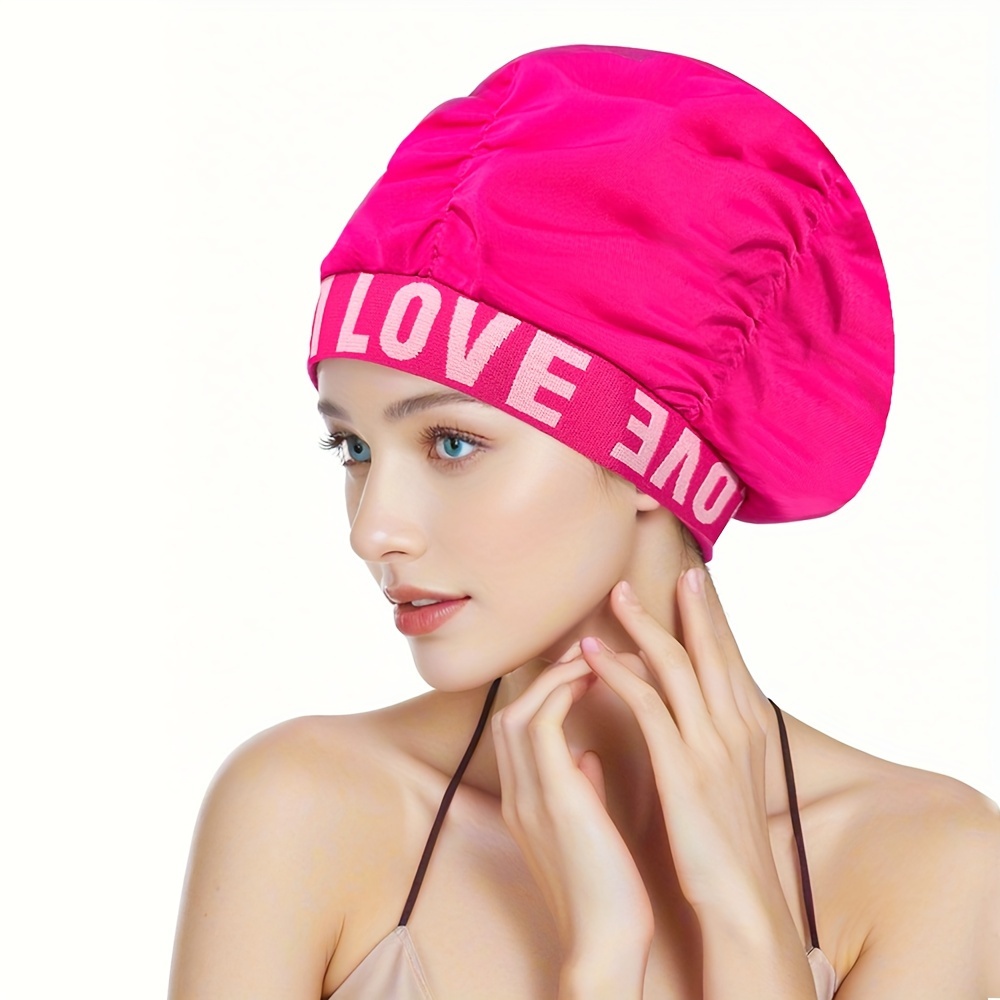 

Bonnet de Bain Jacquard Chic pour Femmes - pour les Cheveux , Lavable en Machine, Tissu Tricoté,