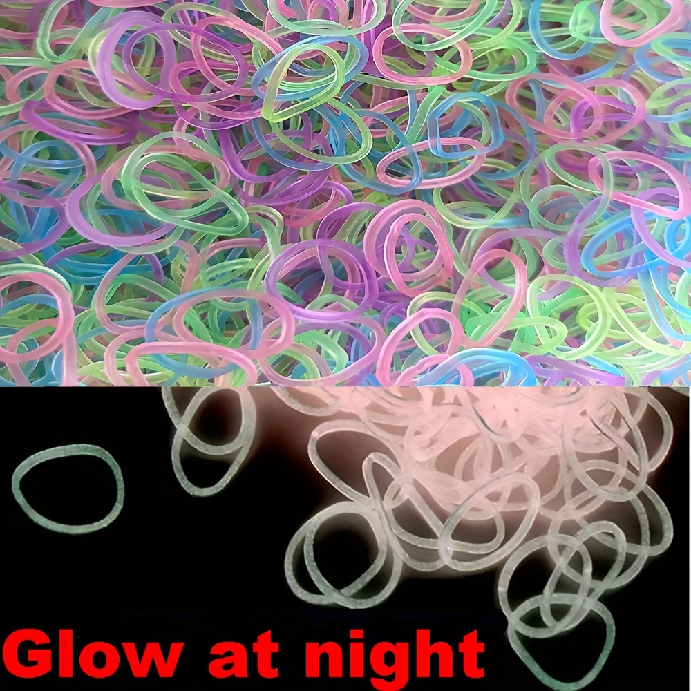 

Kit de 500 Élastiques Élastiques en Nuit - Créez des Bijoux DIY Éblouissants, Bracelets et Colorés pour Fêtes, Cadeaux de Noël et Loisirs Créatifs