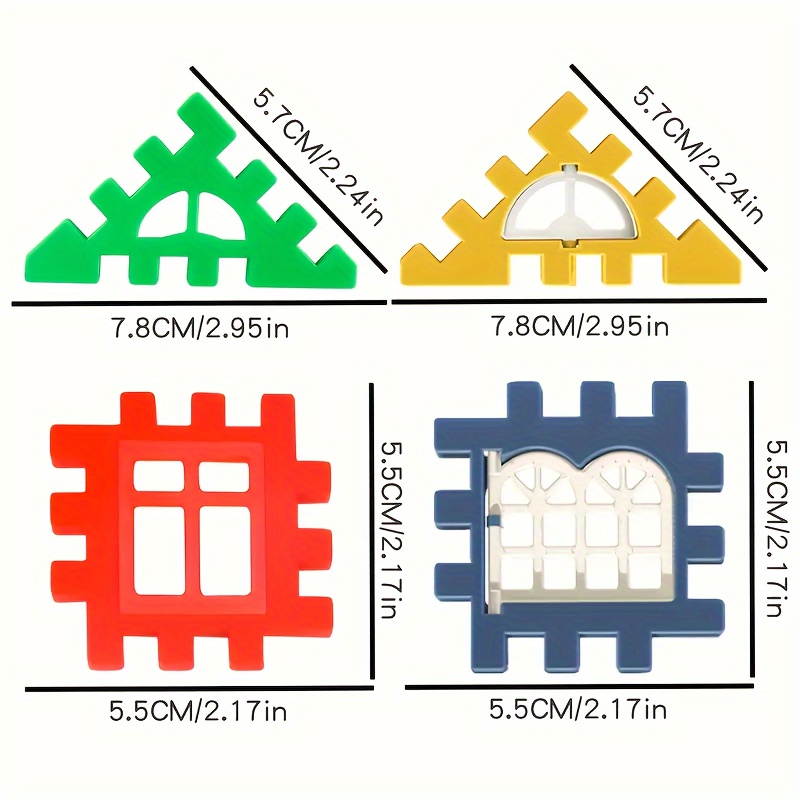 Colorful Large House Building Blocks with Window Creative House Building Toy