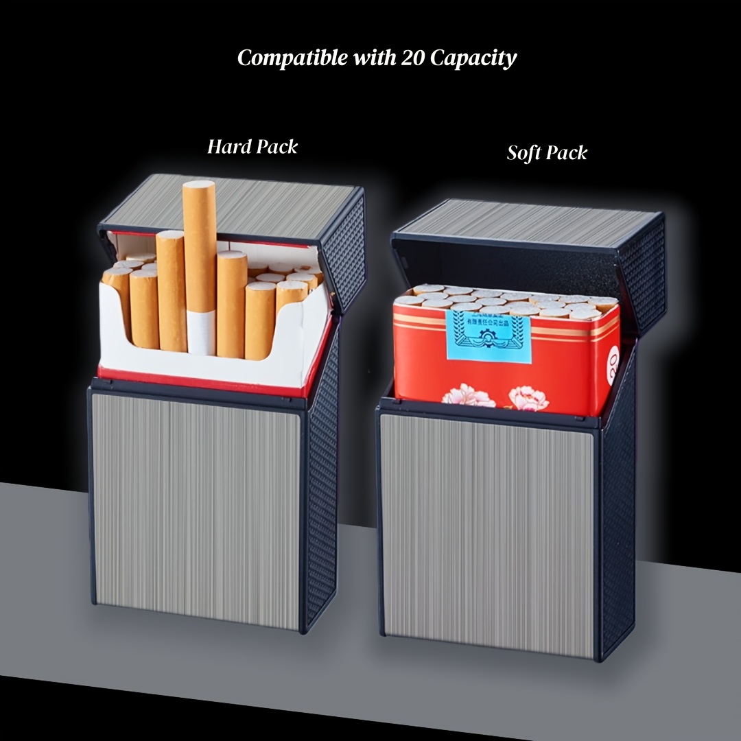 1pc built in usb c rechargeable lighter 20 cigarettes holder - Temu
