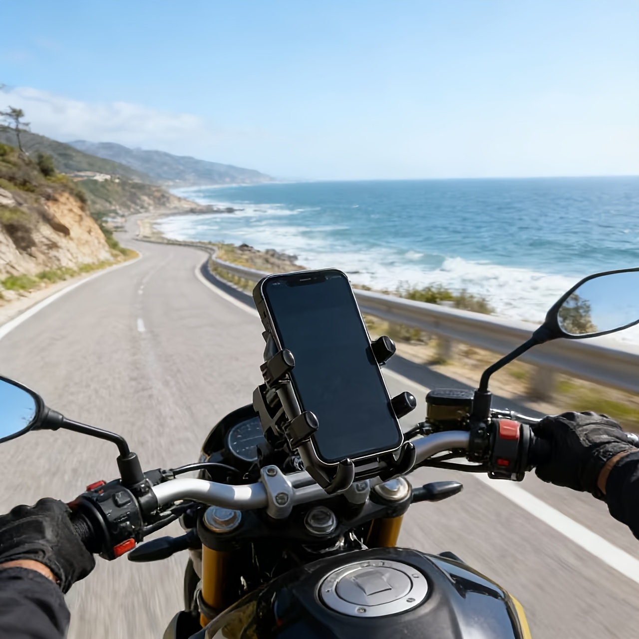 Temu – TEMU Universal Motorcycle Phone Mount, Suitable For Motorcycles And Bicycles