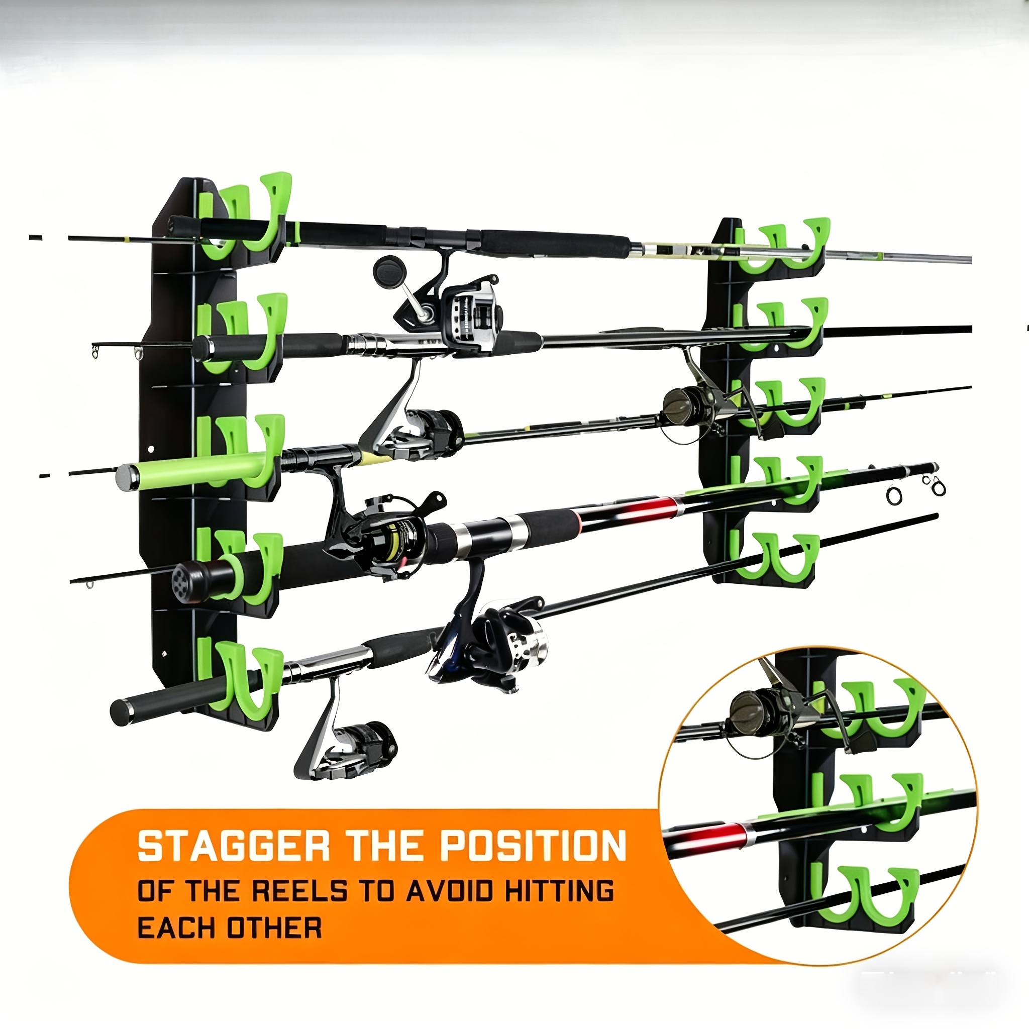 TEMU Fishing Rod Holder Suitable For Wall Or Warehouse Installation
