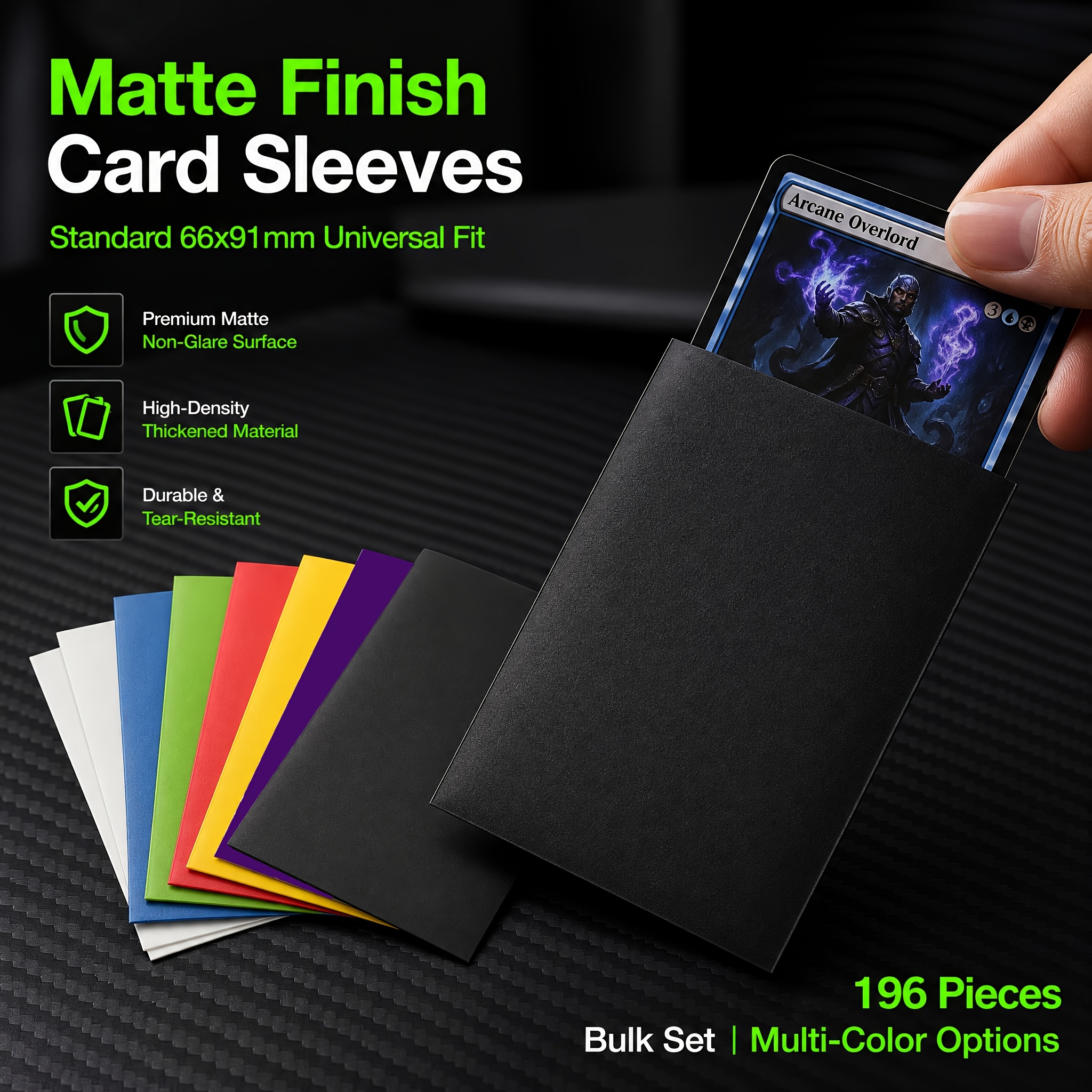 what size are magic card sleeves Amazon.com: Black MTG Card Sleeves 300CT, Matte Textured Back Card Sleeve  Deck Card Protectors, Standard Size Card Sleeves for MTG, Baseball Card,  Sports Cards, Game Card : Toys & Games