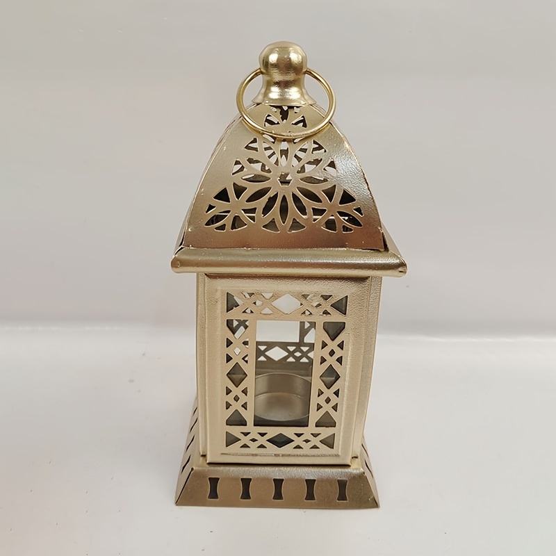 TEMU 1 pc Bougie en verre à tête ronde dorée petite bureau art en fer à l'épreuve Support de bougie créatif pour la décoration de adapté pour à