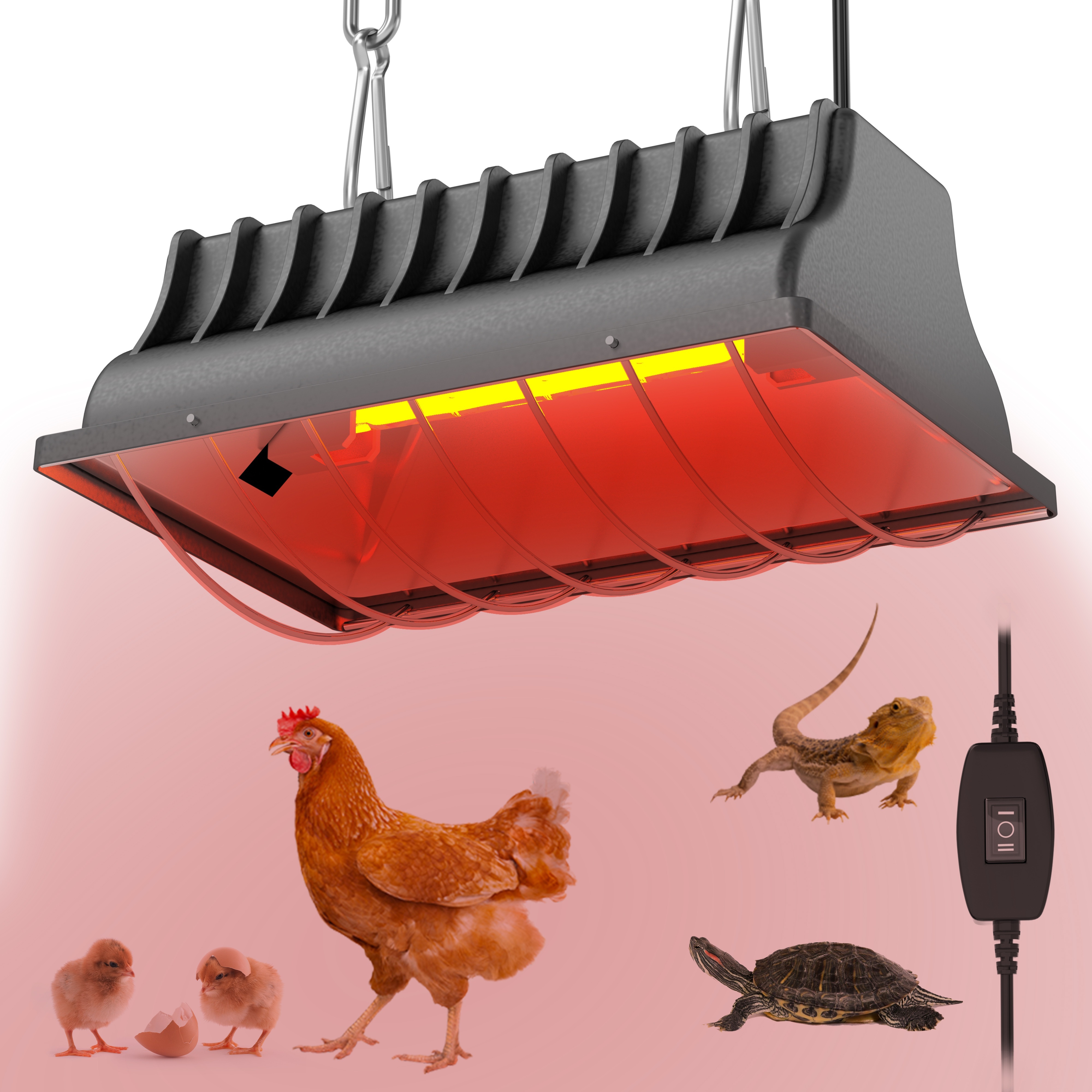 Reptile Heat Lamp 250w, Heater Lamp For Chicken Uva Daylight Basking