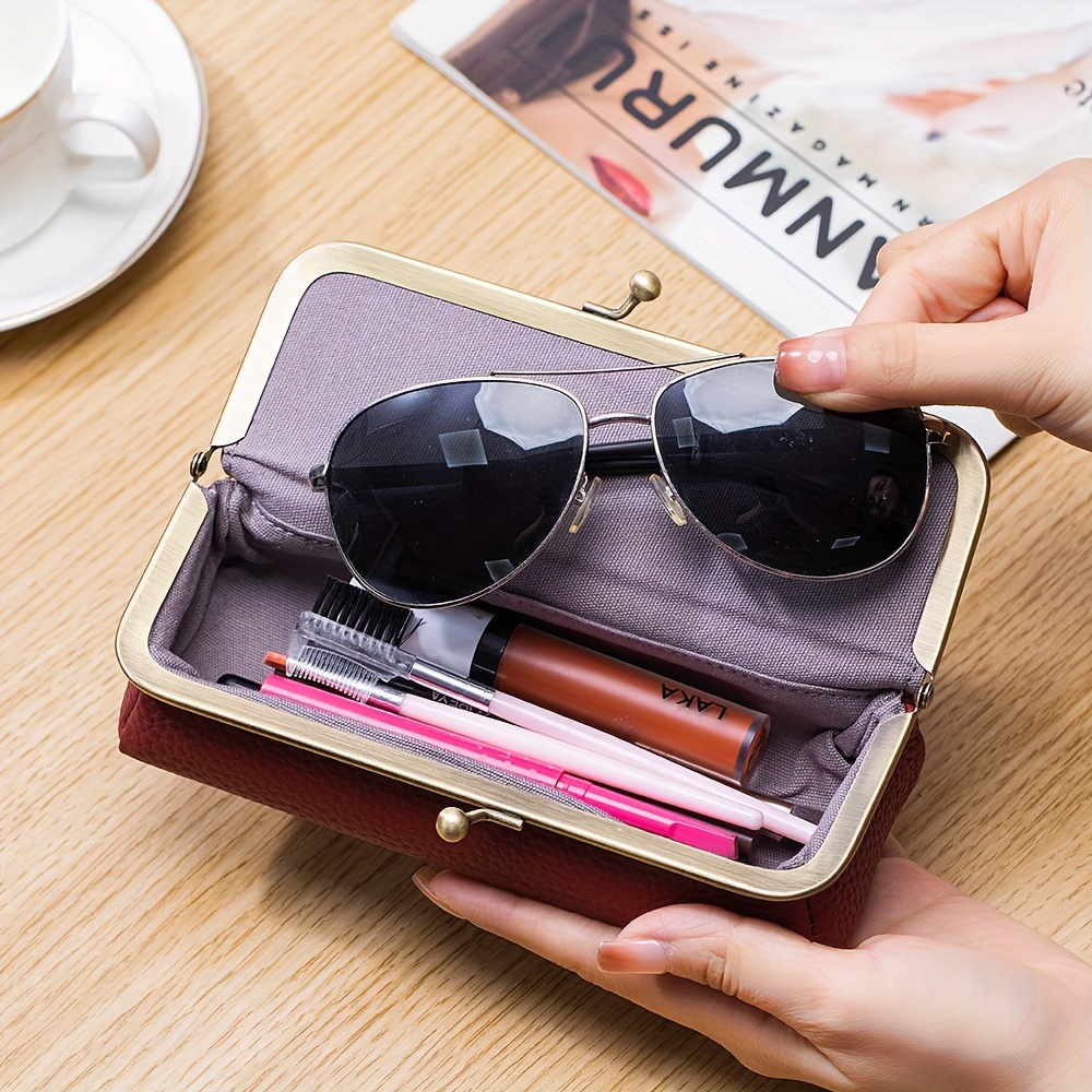 Etui à lunettes en cuir italien GOLDEN VINTAGE Or pale Irisé - Bijouterie