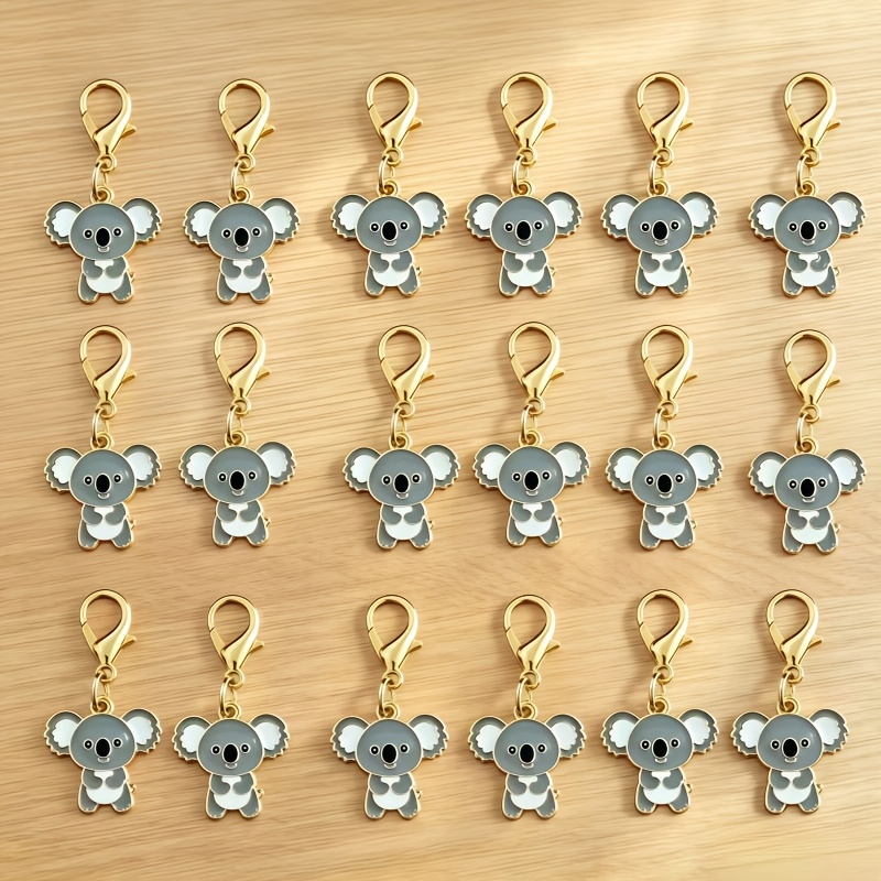 TEMU 18pcs Easy Cute Koala Keychains, Ideal Gift For , 2d Flat Keychains; --hang On Backpack Or Keys, Unique And Expresses Special Meaning; Daily
