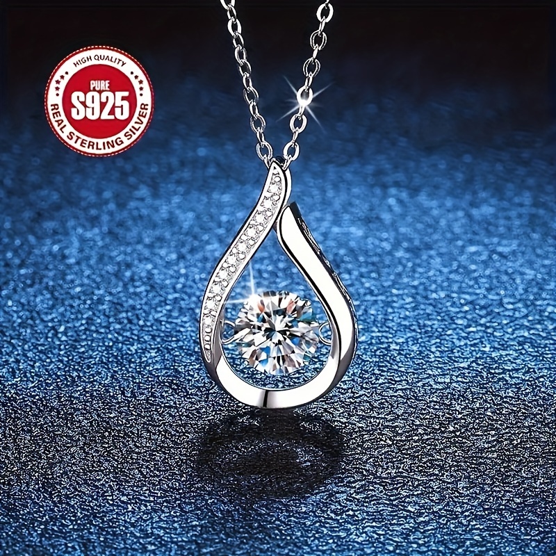  s925 silvery drop pendant for parties details 0