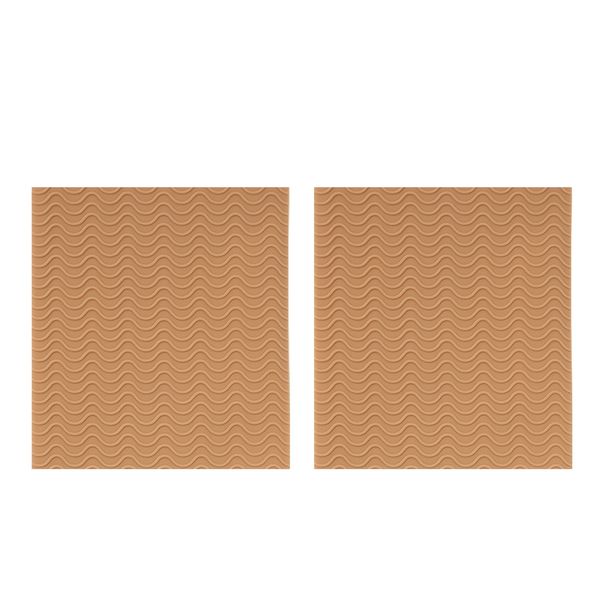 Image of 2pcs Trimmable Anti-slip Shoe Sole Pads, Rubber Self-adhesive Anti-slip Shoe Stickers, High Heel Anti-slip Sole Protectors - Wave Pattern