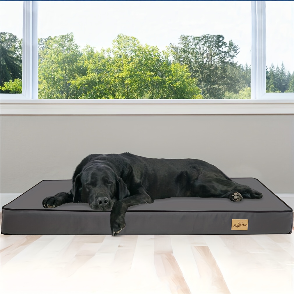 

Orthopedic Dog Bed Waterproof Comfy Pet Mattress Memory Foam With Removable Cover