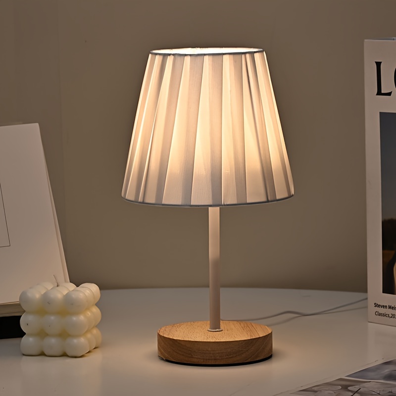 

1pc Modern Usb-powered Led Table Lamp, Decorative Cloth Art Nightlight For Bedroom, Living Room, And Spaces, Ideal For Friends, Holiday, Birthday, Christmas Gift - No Battery Required