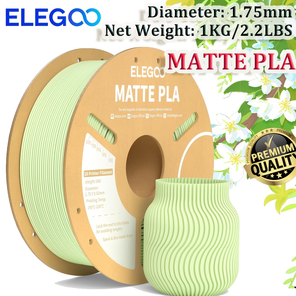 TEMU 14colors Matte Pla Filament 1.75mm, 3d Printer Filament Dimensional +/- 0.02mm, No Clogging, Toughness, Cardboard Spool 3d Filament, High