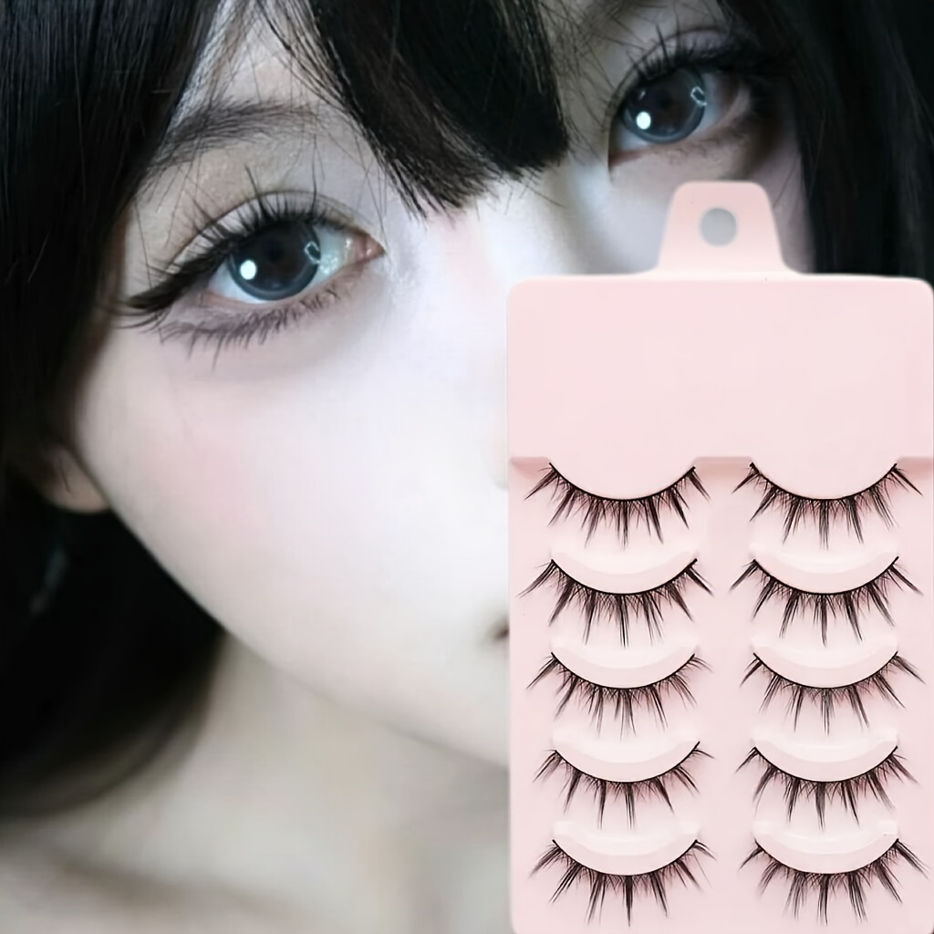 

Blooming - Style False Eyelashes, Thick And Natural Slender False Eyelashes, Reusable Wispy Eyelashes Extension Makeup Tool, Easy Wear And Enlarge Eyes