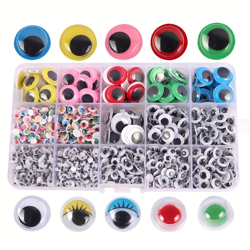 Ojos Moviles Ovales Adhesivos Bolsa 40 Uds Colores Surtidos. Ojos Móviles . La Superpapelería
