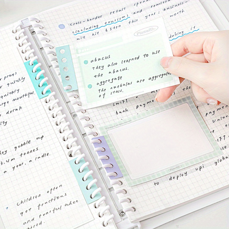 2pcs expandable plastic binder pockets multi color sleeves for tickets and photos 6 hole a5 planner refill no punch needed Product details 1