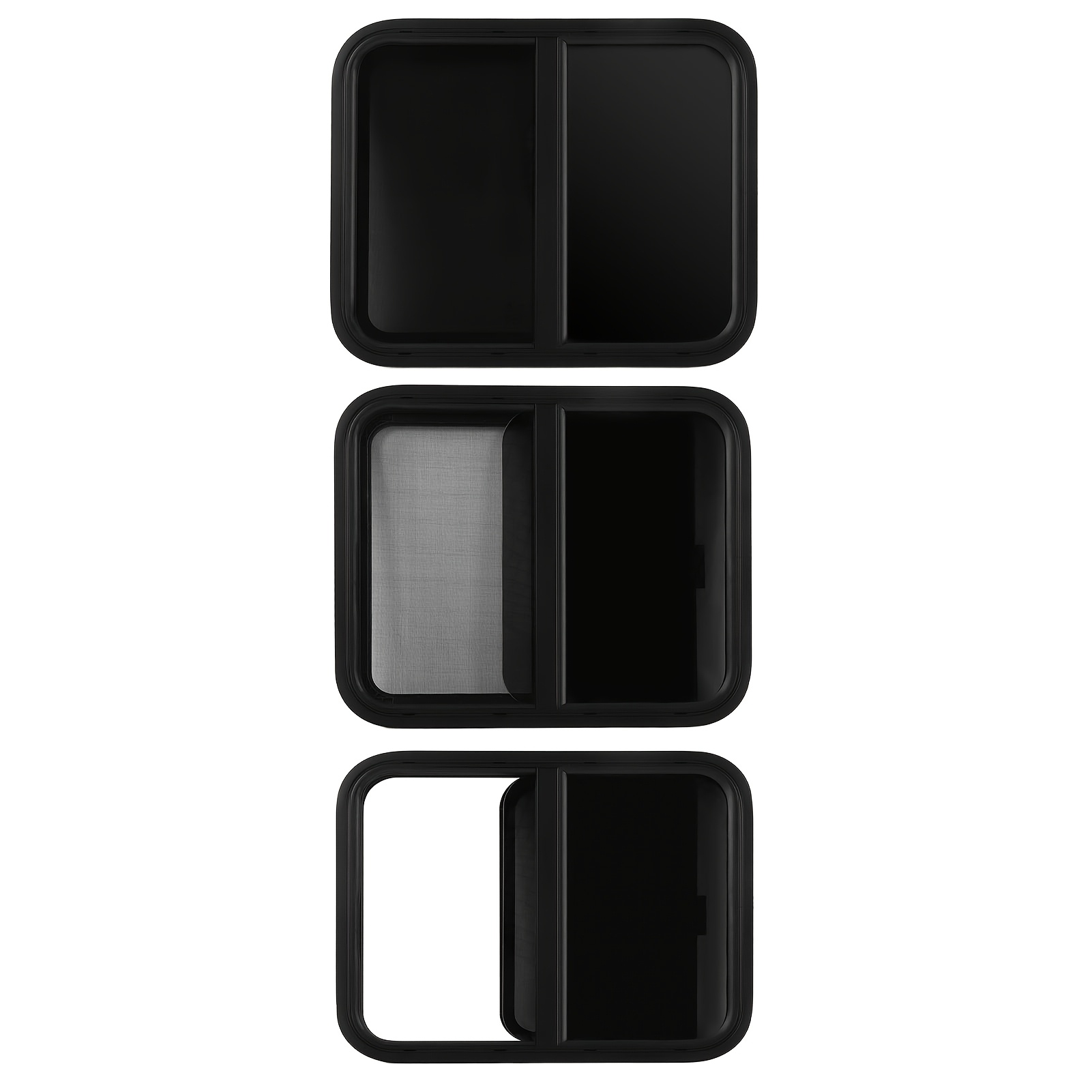 Image of Sliding Windows For Rvs And -featuring A Rounded-corner Design, Uv Resistance, Sealing, Oxidation Resistance, And A Smooth, Polished Finish; Includes A Sliding Insect Screen.