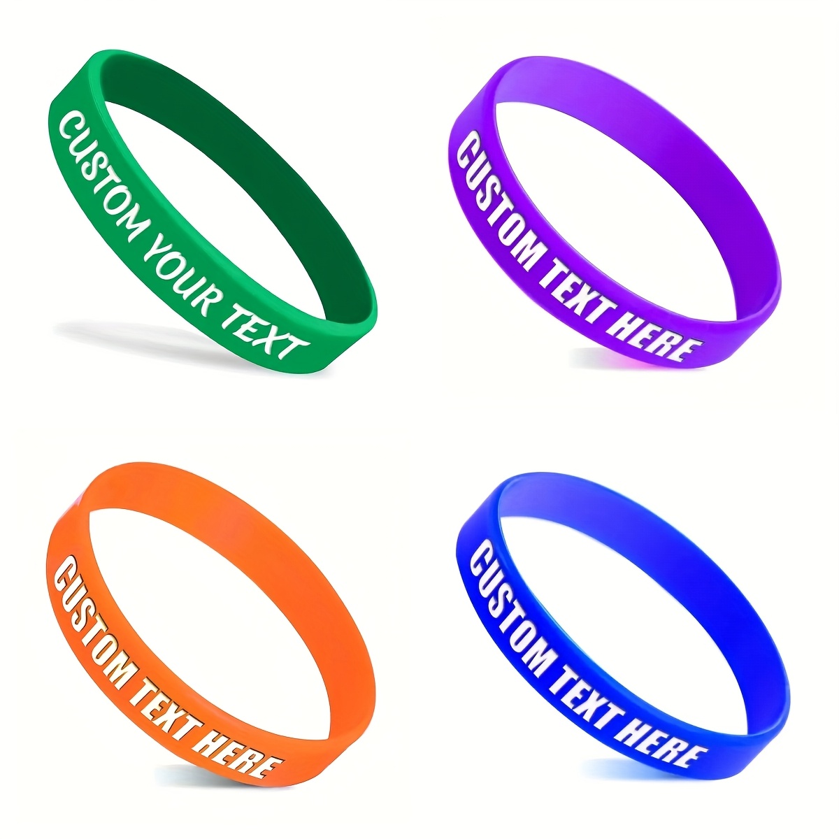 112pcs Customizable Multicolor Silicone Bracelets for Events