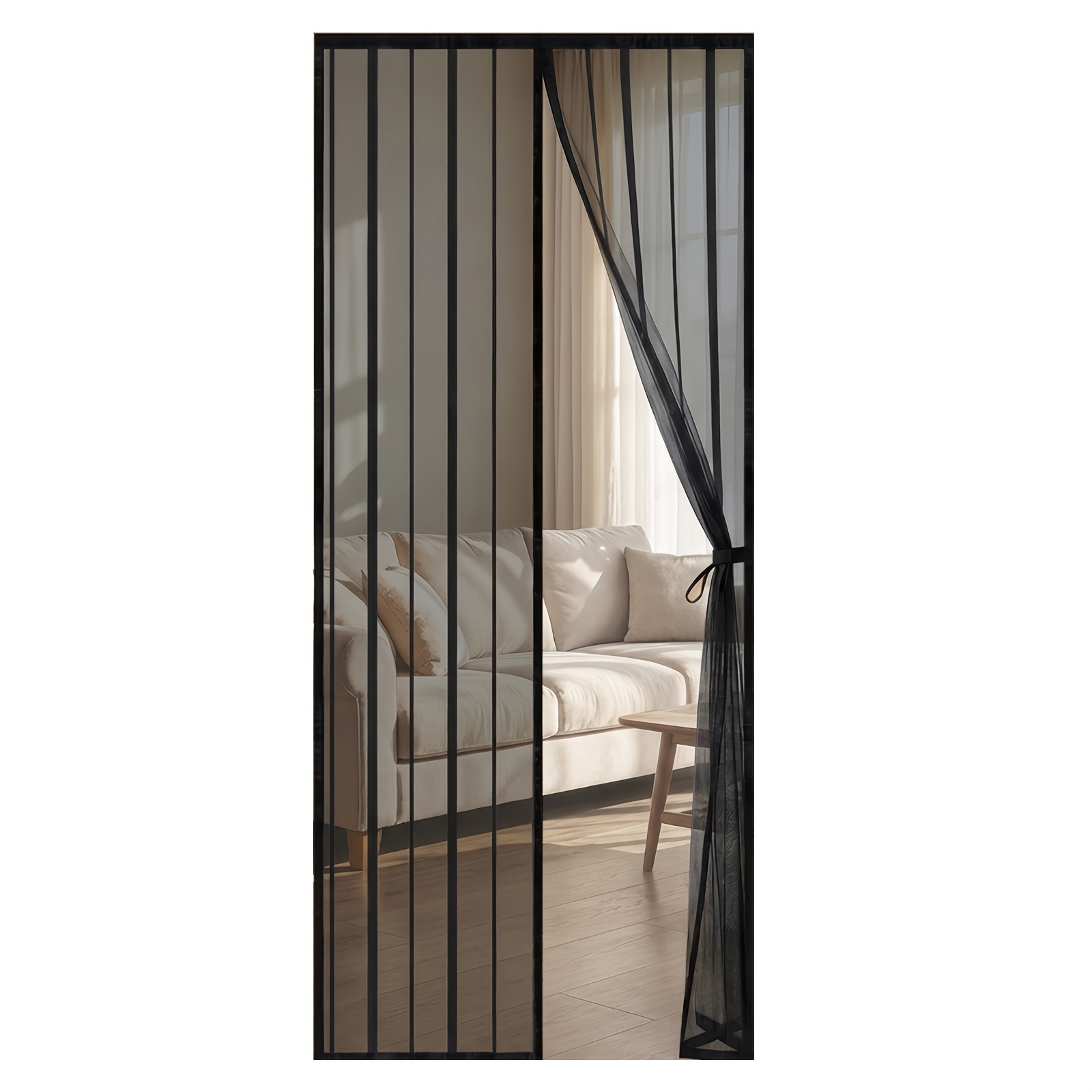 E-shop Sunula Fliegengitter-Magnettür, Insektenschutzgitter für Balkontür, Terrassentür, Schiebetür, 90x210cm, 90x200cm, für Balkontür, Kellertür