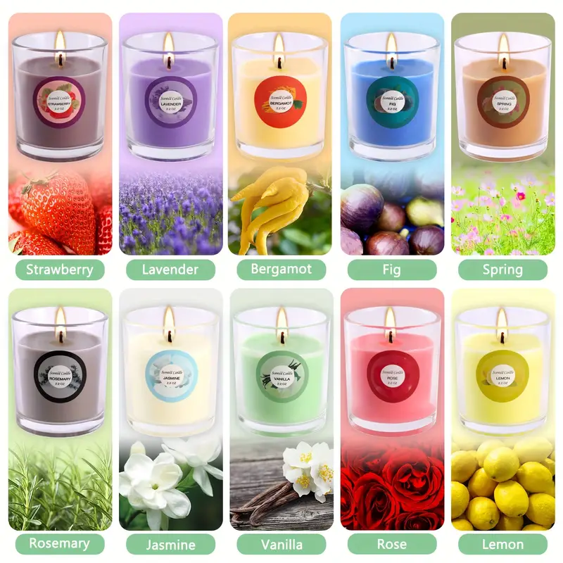 20pcs colorful glass candles scented burn handmade soy wax for home church romantic nights weddings parties seasonal celebrations emergency use decor ideal for christmas halloween easter thanksgiving valentines day mothers day teachers day memorial day hanukkah Product details 2