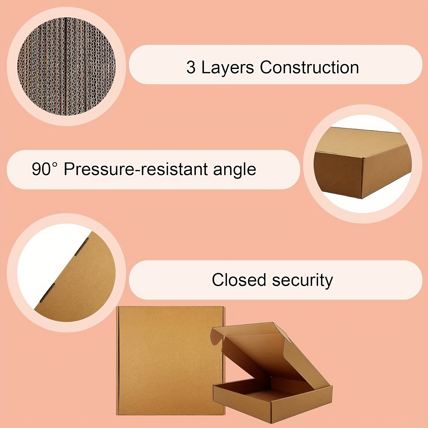 12pcs size 30 20 10  8 7 87 3 93inch medium brown gift box     suitable for small businesses as packaging mailers Product details 4