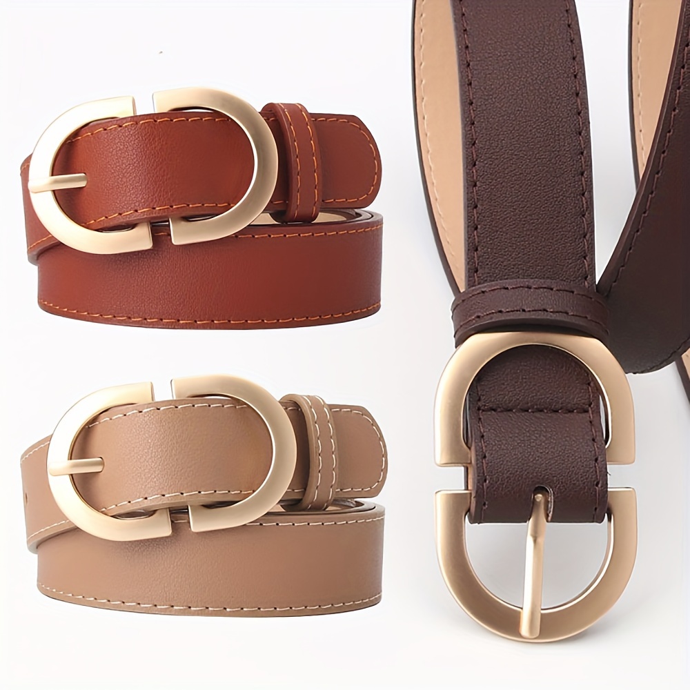 

Women Fashionable Belt Jeans Waist Belt Pu Leather Metal Belts For Ladies Dress Corset Belt Suit Pants Waistband