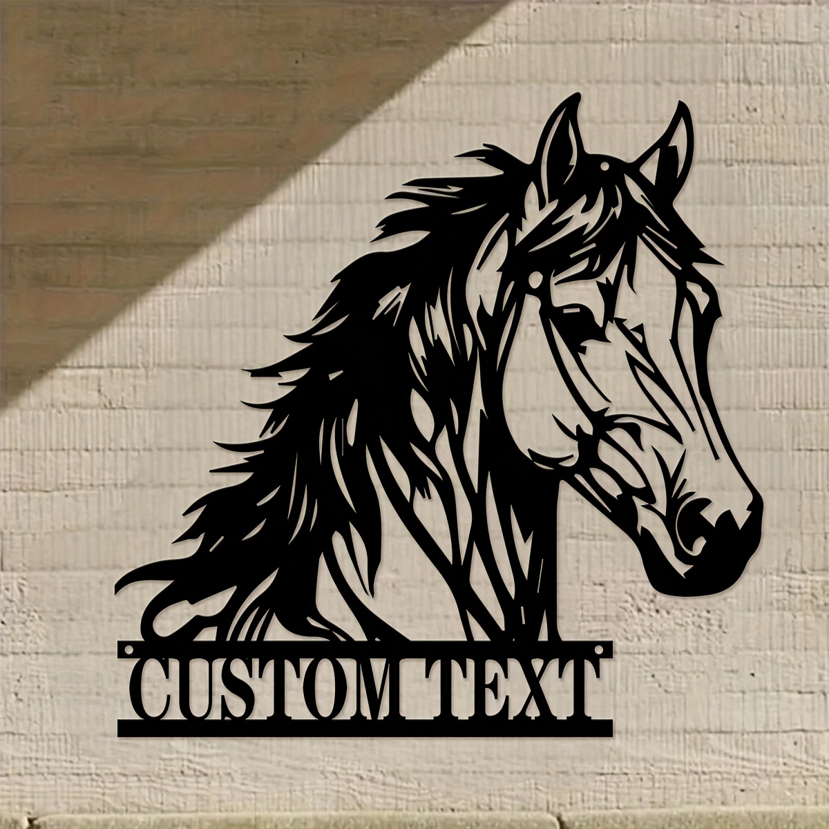 Placa Pared Caballo Metal Personalizable