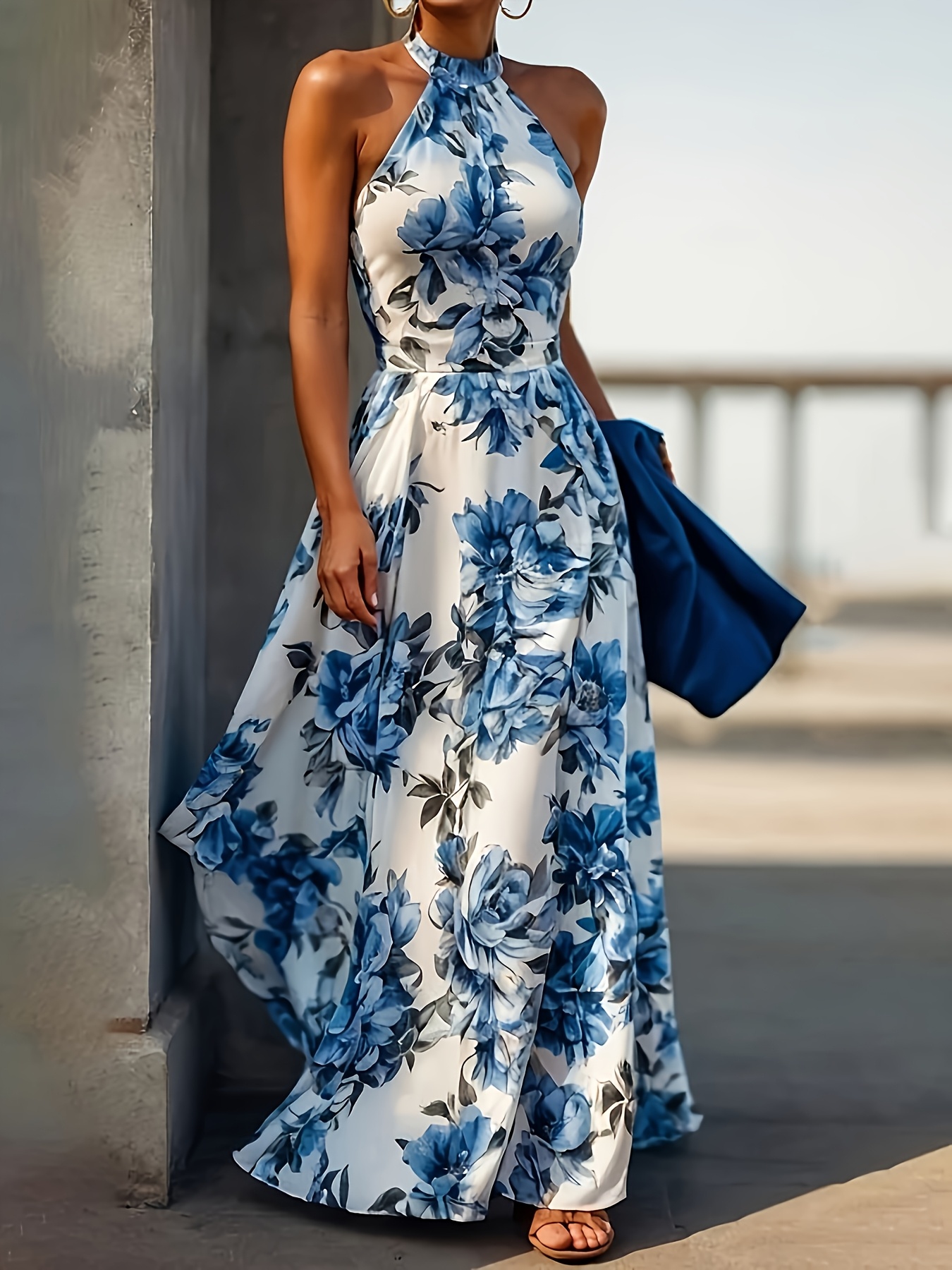 vrouwen elegante a-lijn maxi jurk - formele & casual bloemenprint jurk, niet-rekbare stof voor trouwfeesten, feestjes en dagelijkse outfits - makkelijk te   in de machine, schattige jurken,   gelegenheid kleding, off-shoulder halslijn met   details 0