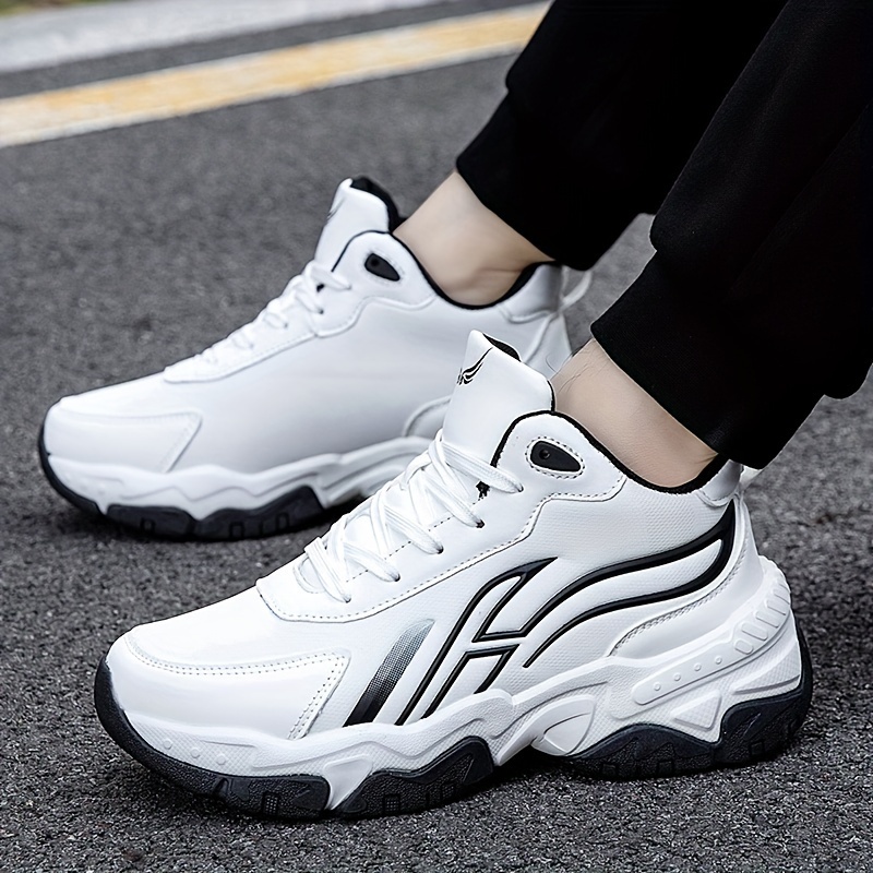 Tenis casuales de talla grande para otoño e invierno, antideslizantes, con suela gruesa para aumentar la estatura, cómodos y versátiles para viajar