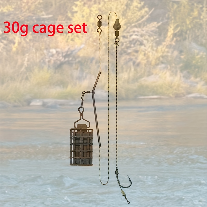 Image of Carp Fishing Bait Cage Set, 30g, 40g/50g Bait Cage With Hair Rigs