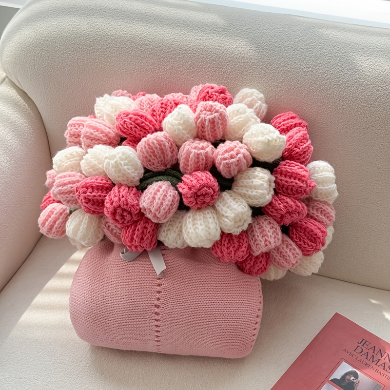 TEMU 1 Couverture Bouquet Ombre Rose, Couverture Multifonctionnelle, Adaptée à Toutes , Couverture de de Bureau et Couverture de Climatiseur, Cadeau
